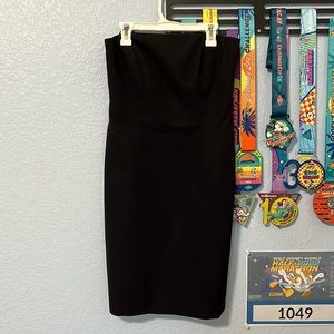 Ann Taylor black strapless dress